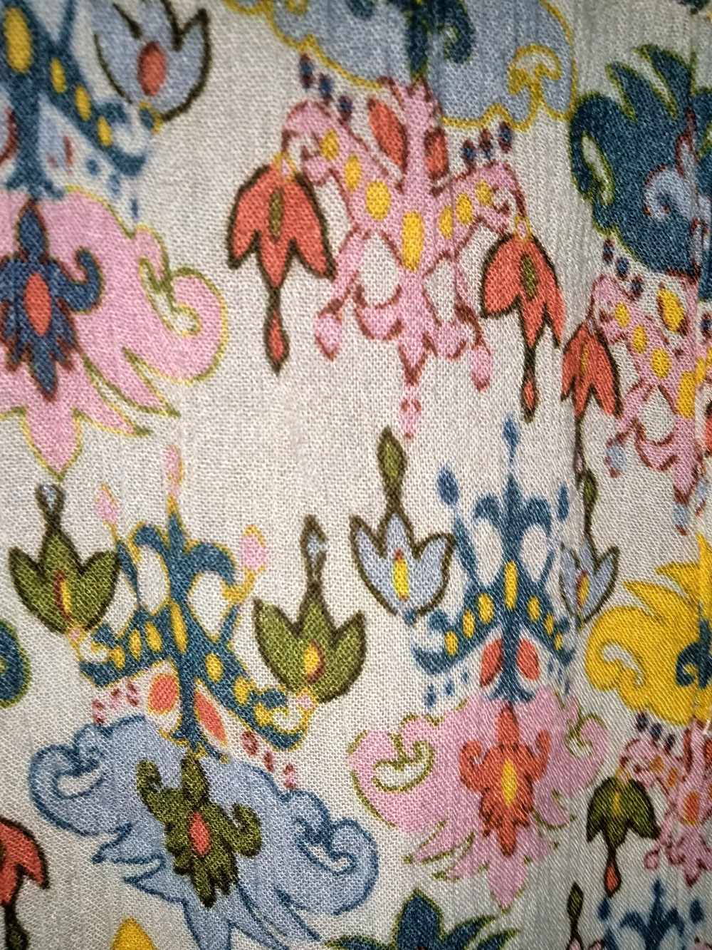 Blank London (Size S) Multicolored Floral V-Neck Long Sleeve Tunic Midi Dress - Picture 7 of 13